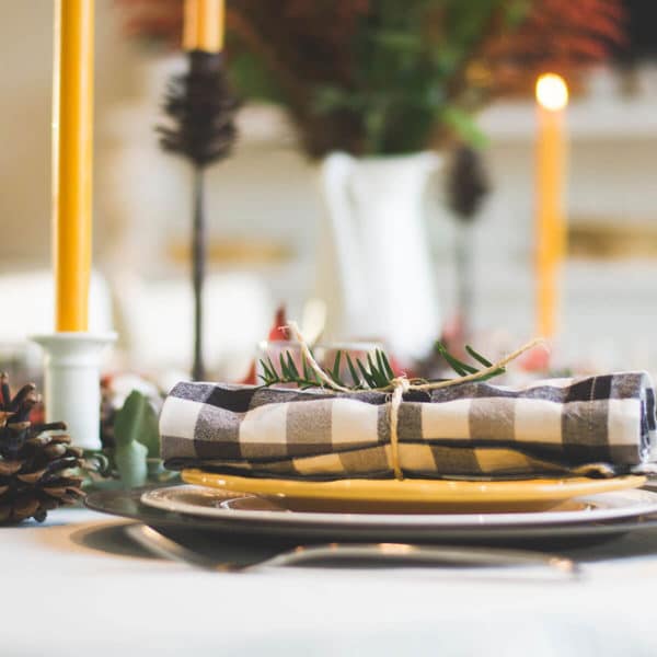 holiday table setting