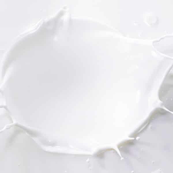 close up of a splash of milk