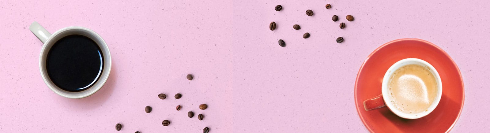 header image of a mugs of coffee and coffee beans