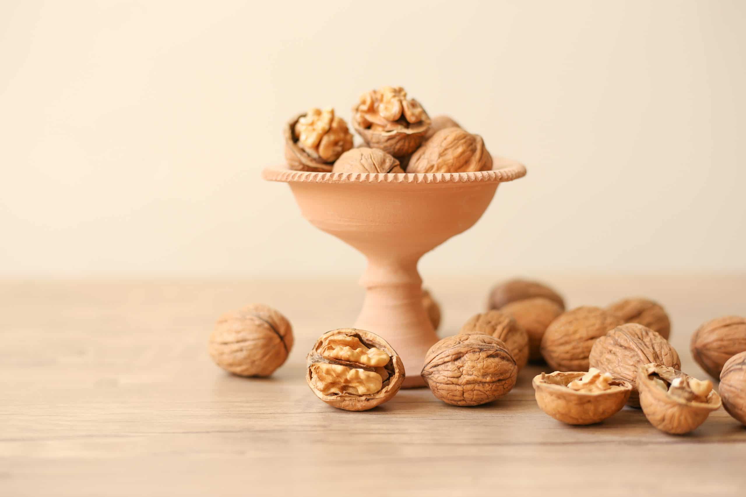 A bowl of healthy walnuts