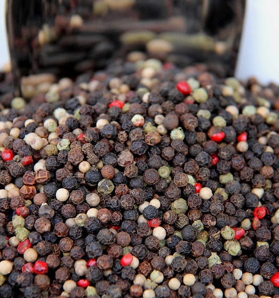 peppercorns of many colors