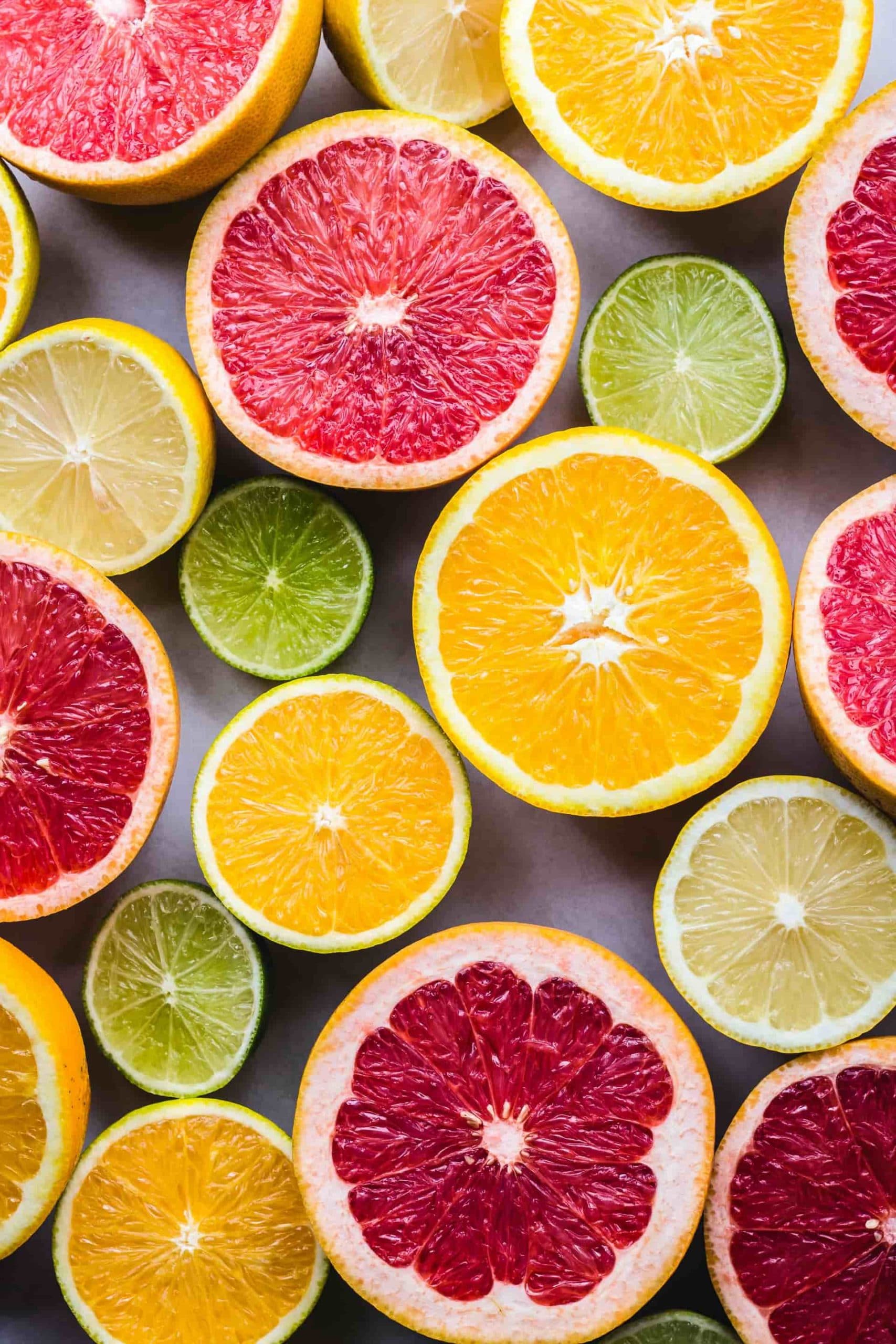 numerous citrus fruits such as grapefruit, lemons, limes, and oranges