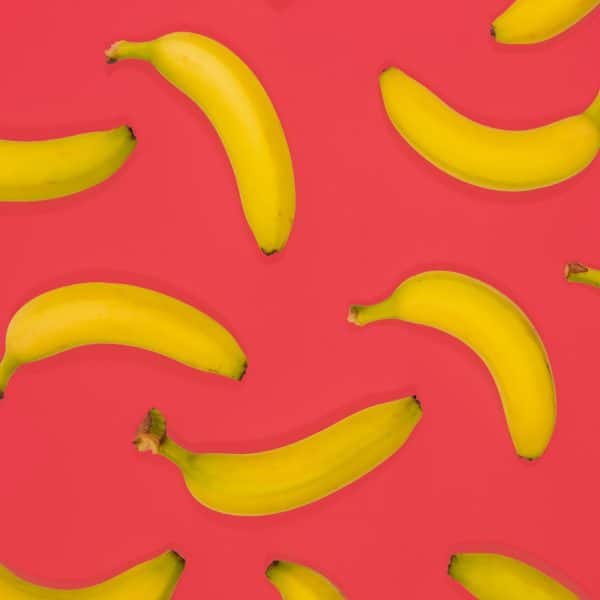 bananas on a pink background