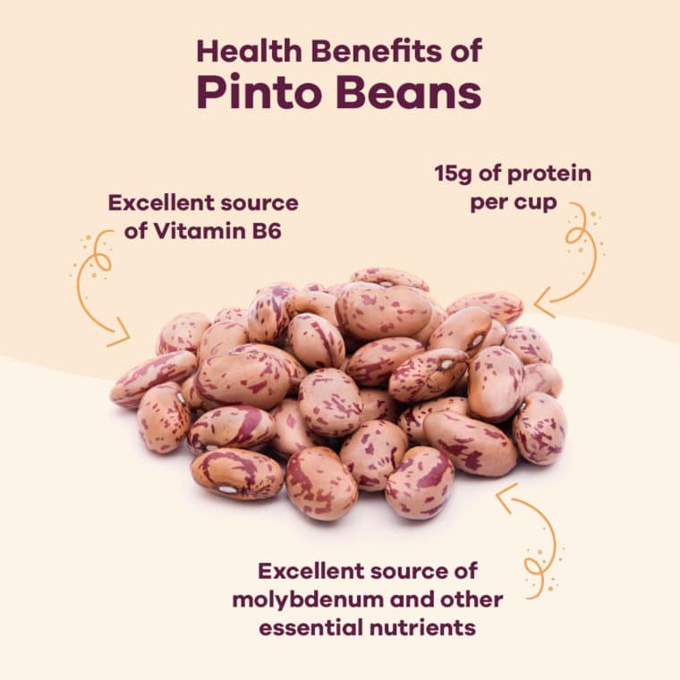 chart explaining the health benefits of pinto beans