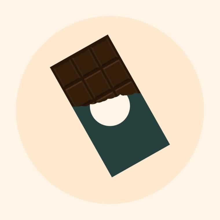 dark chocolate candy bar