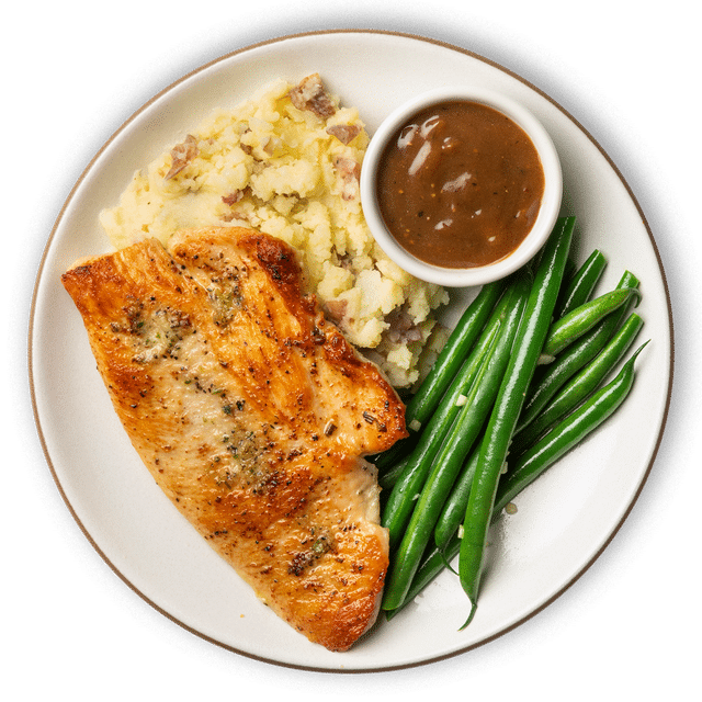 herb turkey with green beans